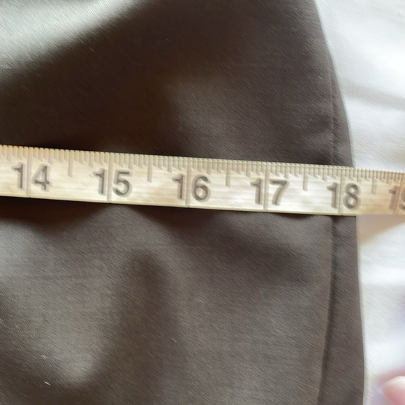 Burberry London Brown Straight Leg Tailored Trousers Wool Blend Buttoned Sz 6 - Picture 10 of 16